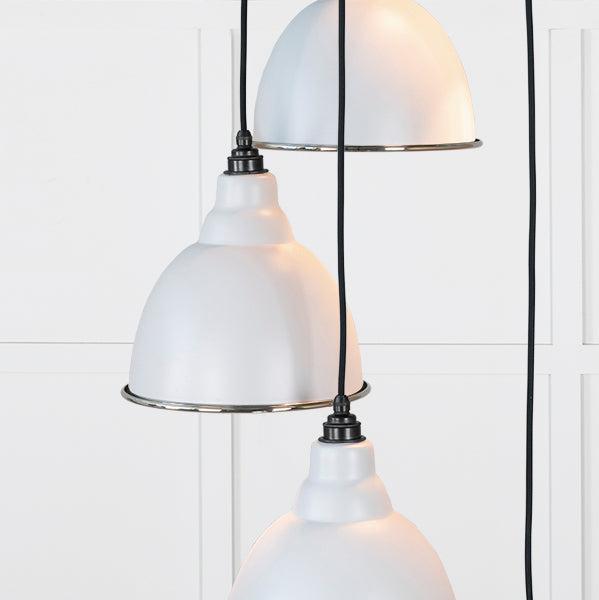 Smooth Nickel Brindley Cluster Pendant in Birch | From The Anvil-Cluster Pendants-Yester Home