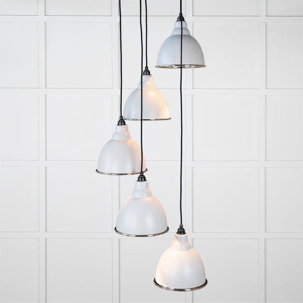 Smooth Nickel Brindley Cluster Pendant in Birch | From The Anvil-Cluster Pendants-Yester Home