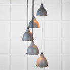 Smooth Nickel Brindley Cluster Pendant in Bluff | From The Anvil-Cluster Pendants-Yester Home