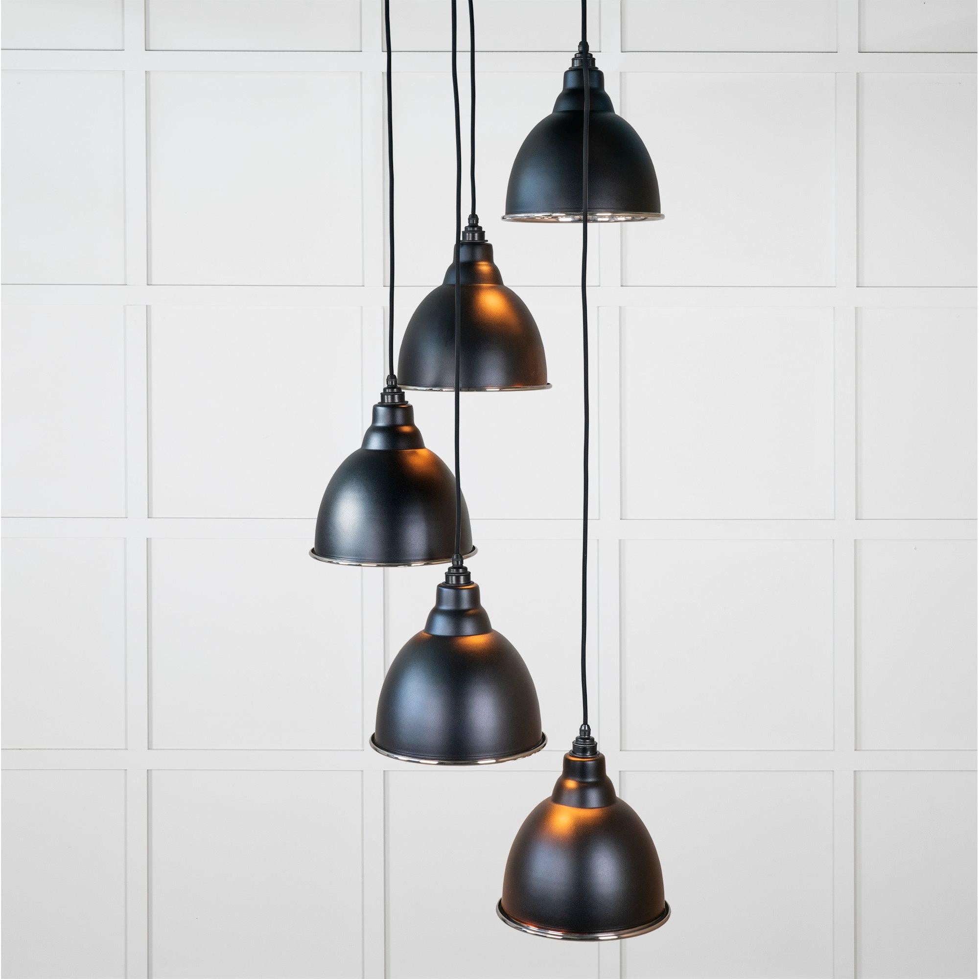 Smooth Nickel Brindley Cluster Pendant in Elan Black | From The Anvil - Cluster Pendants - From The Anvil - Yester Home