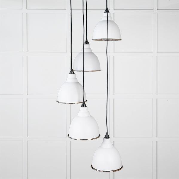 Smooth Nickel Brindley Cluster Pendant in Flock | From The Anvil