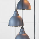Smooth Nickel Brindley Cluster Pendant in Slate | From The Anvil - Cluster Pendants - From The Anvil - Yester Home