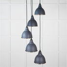 Smooth Nickel Brindley Cluster Pendant in Slate | From The Anvil-Cluster Pendants-Yester Home