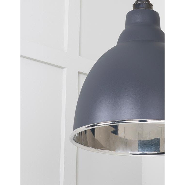 Smooth Nickel Brindley Cluster Pendant in Slate | From The Anvil-Cluster Pendants-Yester Home
