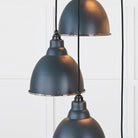 Smooth Nickel Brindley Cluster Pendant in Soot | From The Anvil-Cluster Pendants-Yester Home