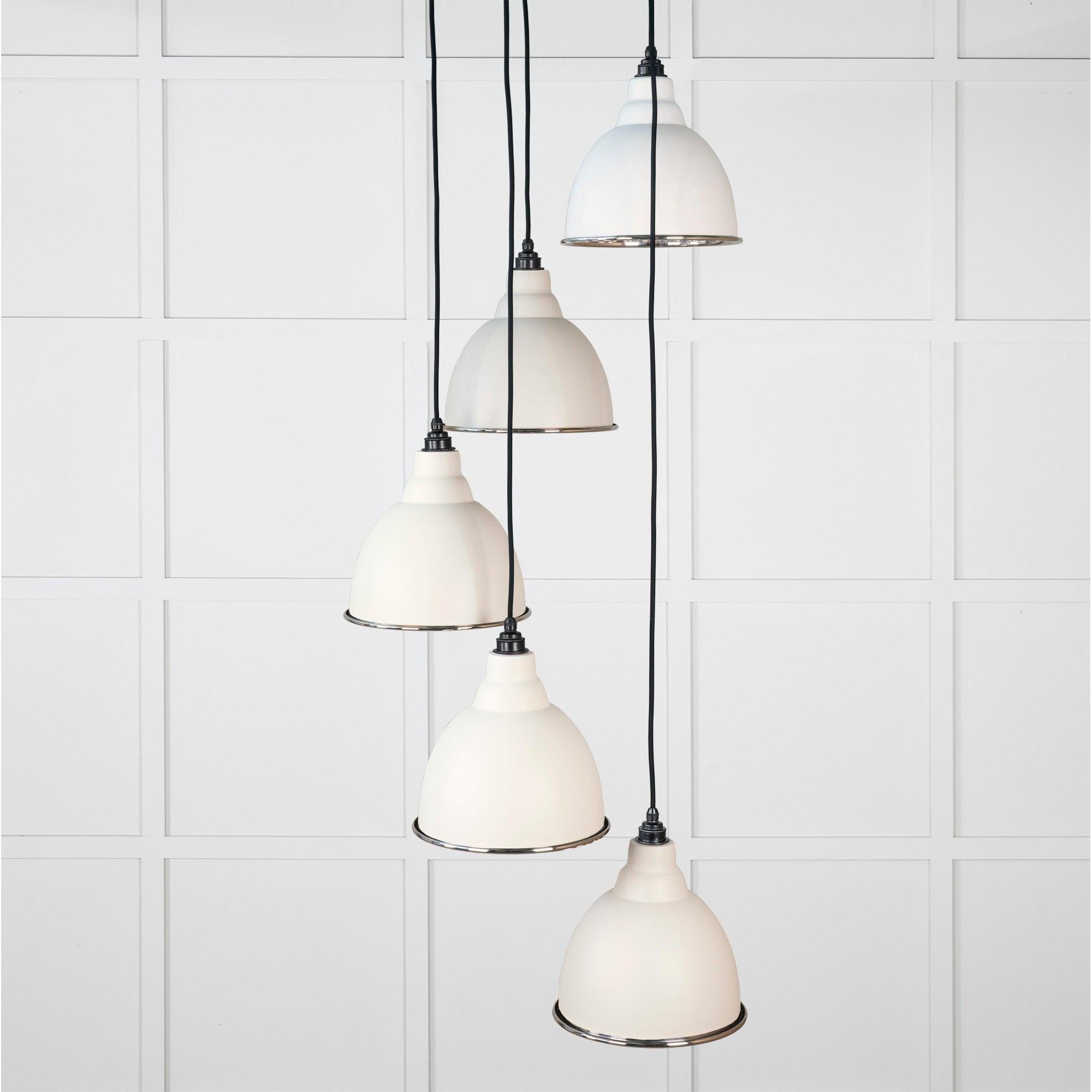 Smooth Nickel Brindley Cluster Pendant in Teasel | From The Anvil-Cluster Pendants-Yester Home