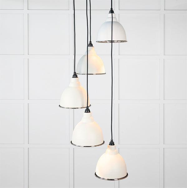 Smooth Nickel Brindley Cluster Pendant in Teasel | From The Anvil-Cluster Pendants-Yester Home