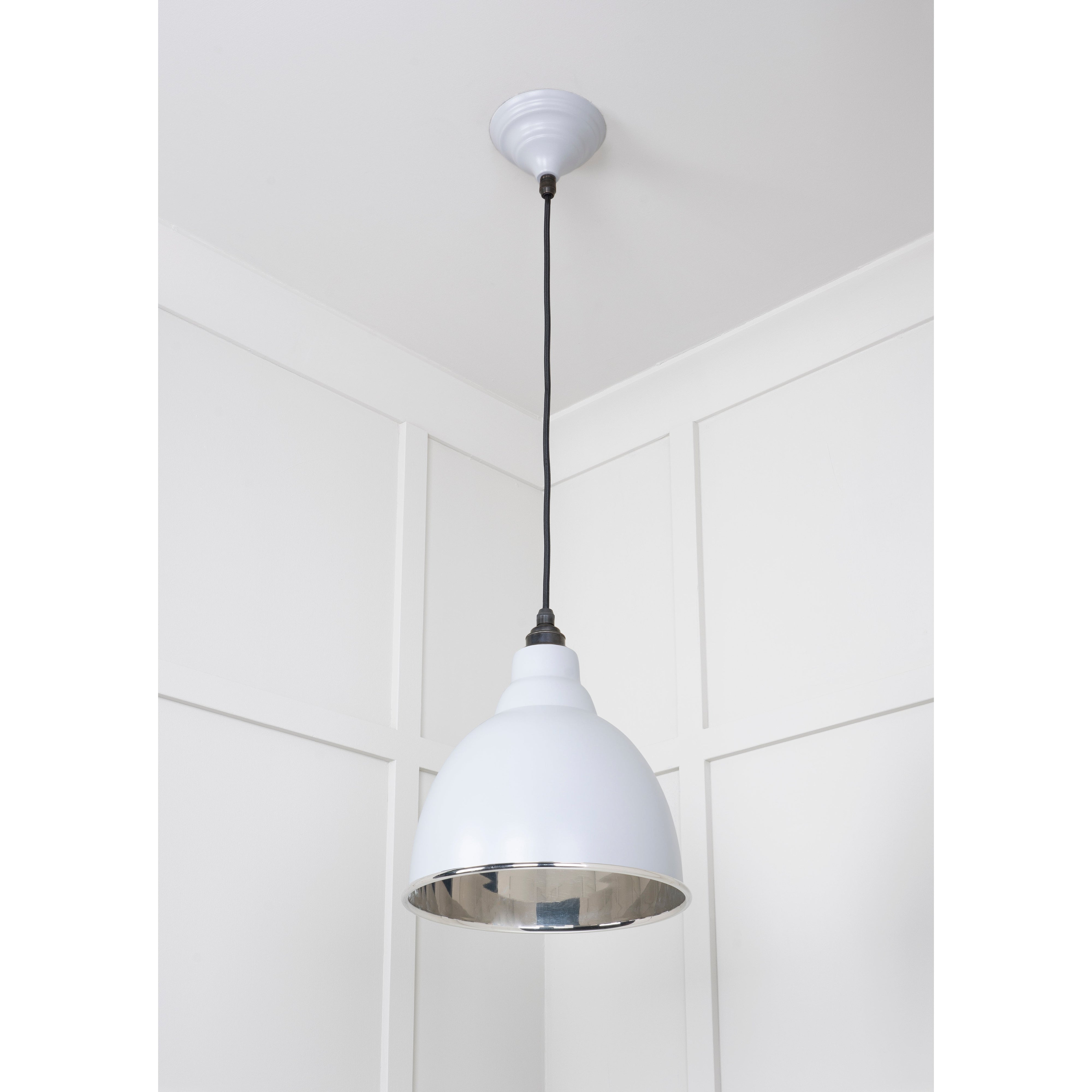 Smooth Nickel Brindley Pendant in Birch | From The Anvil-Brindley-Yester Home