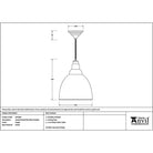 Smooth Nickel Brindley Pendant in Dingle  | From The Anvil - Brindley - From The Anvil - Yester Home