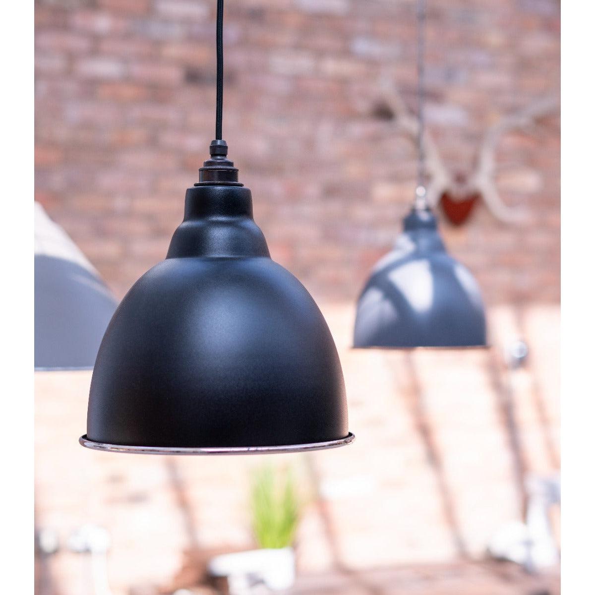Smooth Nickel Brindley Pendant in Elan Black | From The Anvil-Brindley-Yester Home
