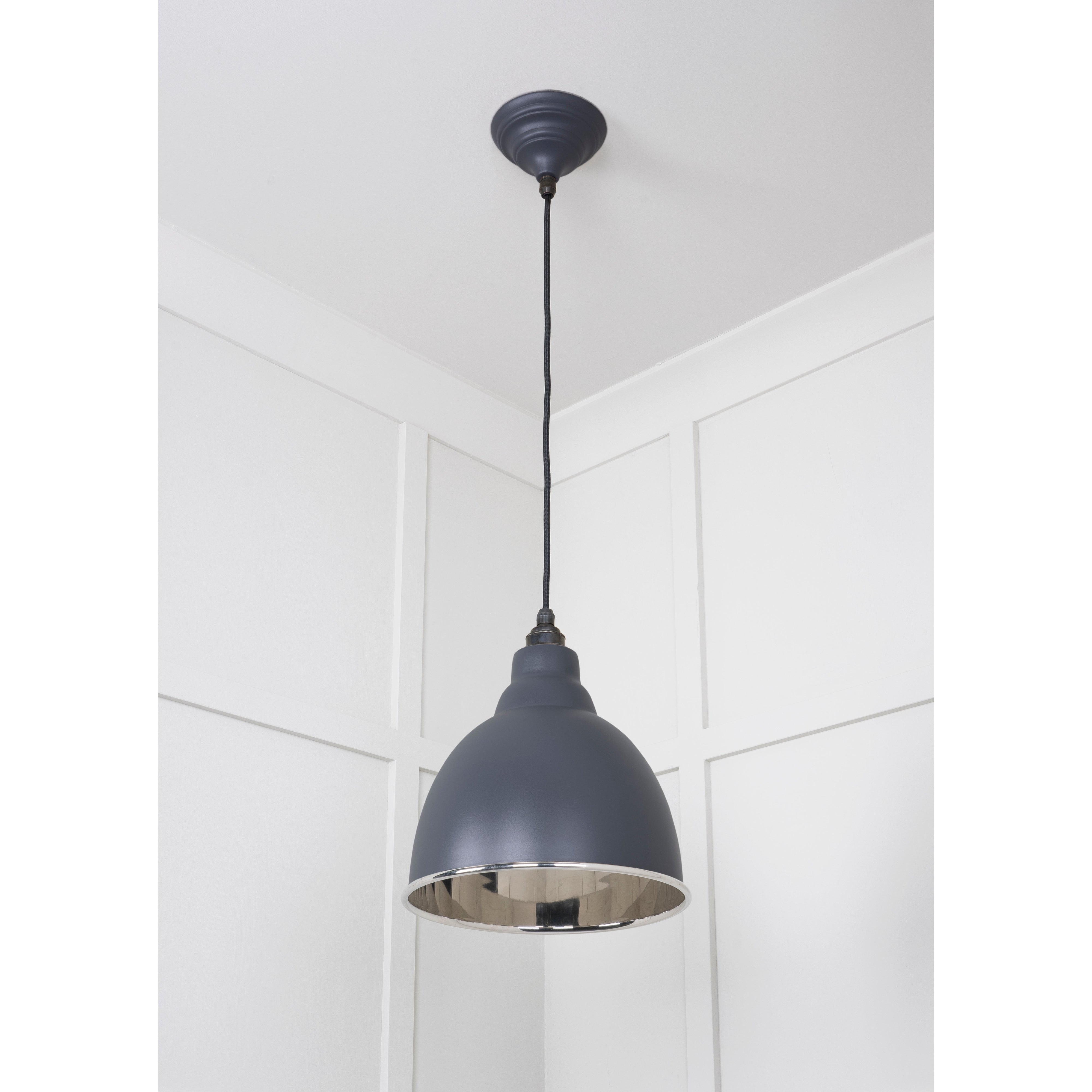 Smooth Nickel Brindley Pendant in Slate | From The Anvil-Brindley-Yester Home