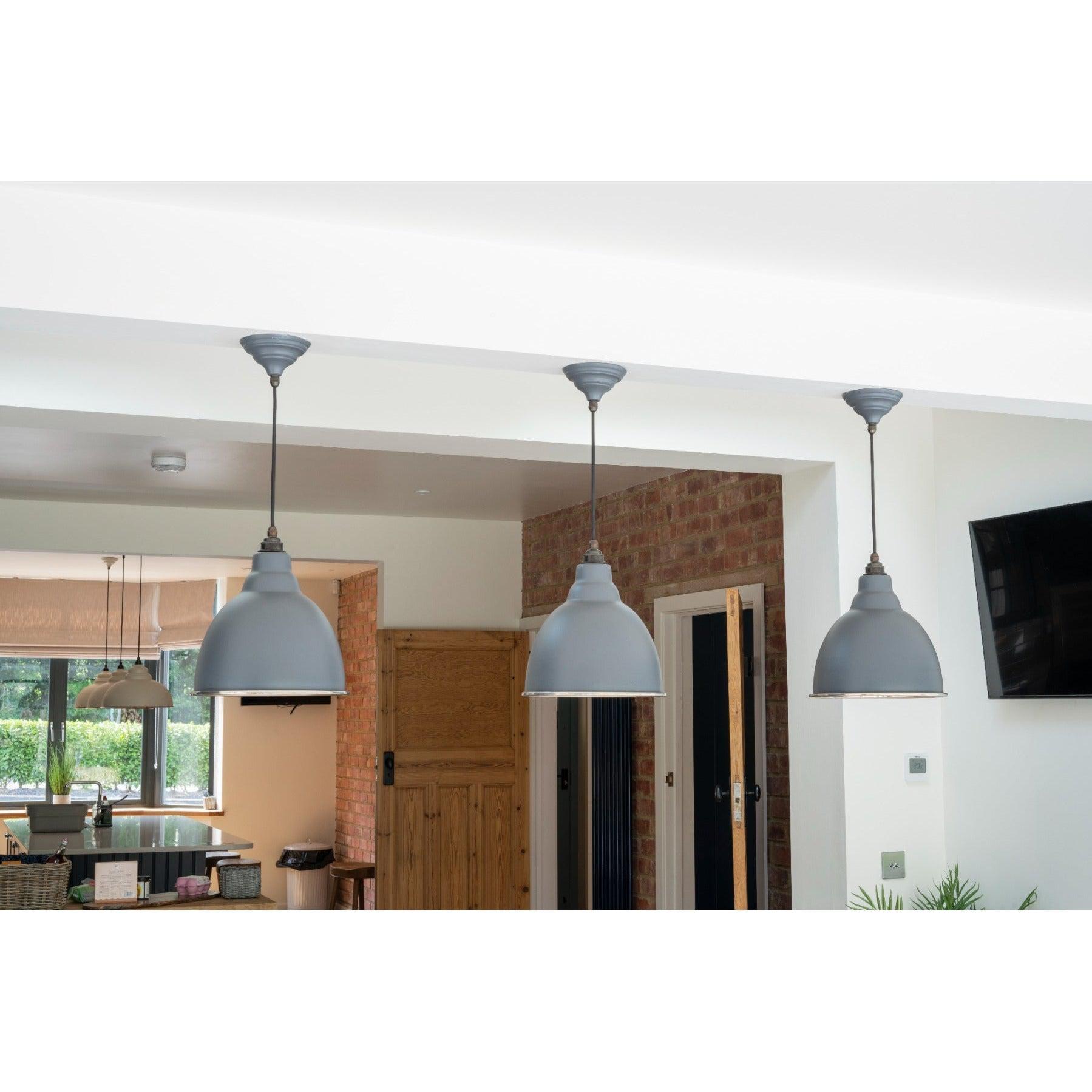 Smooth Nickel Brindley Pendant in Slate | From The Anvil-Brindley-Yester Home