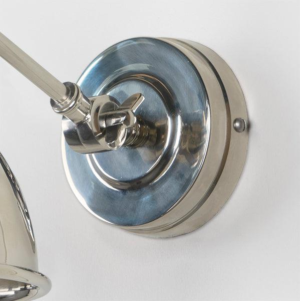 Smooth Nickel Brindley Wall Light | From The Anvil-Wall Lights-Yester Home