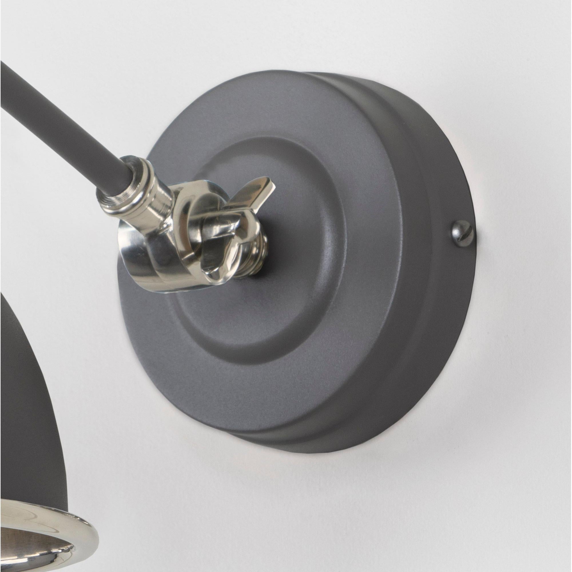Smooth Nickel Brindley Wall Light in Bluff | From The Anvil - Wall Lights - From The Anvil - Yester Home