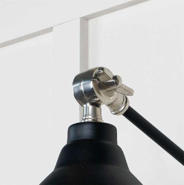 Smooth Nickel Brindley Wall Light in Elan Black | From The Anvil-Wall Lights-Yester Home