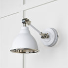 Smooth Nickel Brindley Wall Light in Flock | From The Anvil - Wall Lights - From The Anvil - Yester Home