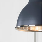 Smooth Nickel Brindley Wall Light in Slate | From The Anvil - Wall Lights - From The Anvil - Yester Home