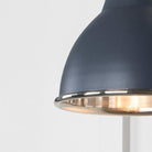 Smooth Nickel Brindley Wall Light in Slate | From The Anvil-Wall Lights-Yester Home