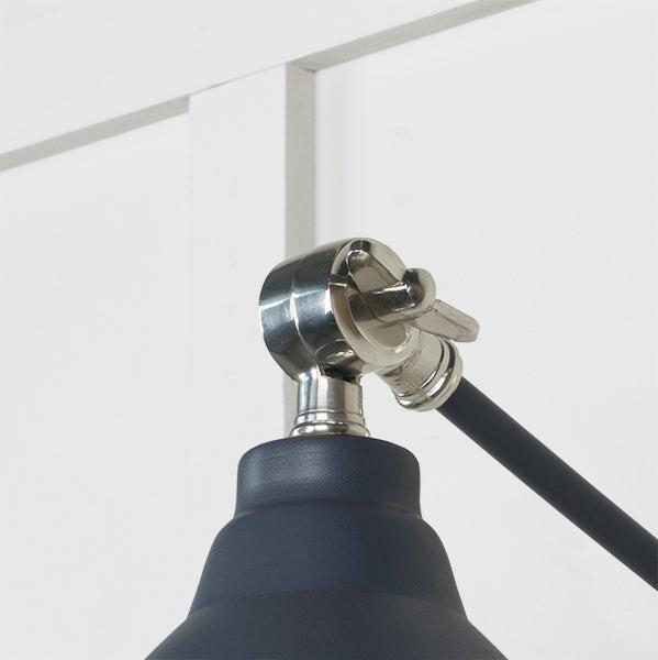 Smooth Nickel Brindley Wall Light in Slate | From The Anvil-Wall Lights-Yester Home
