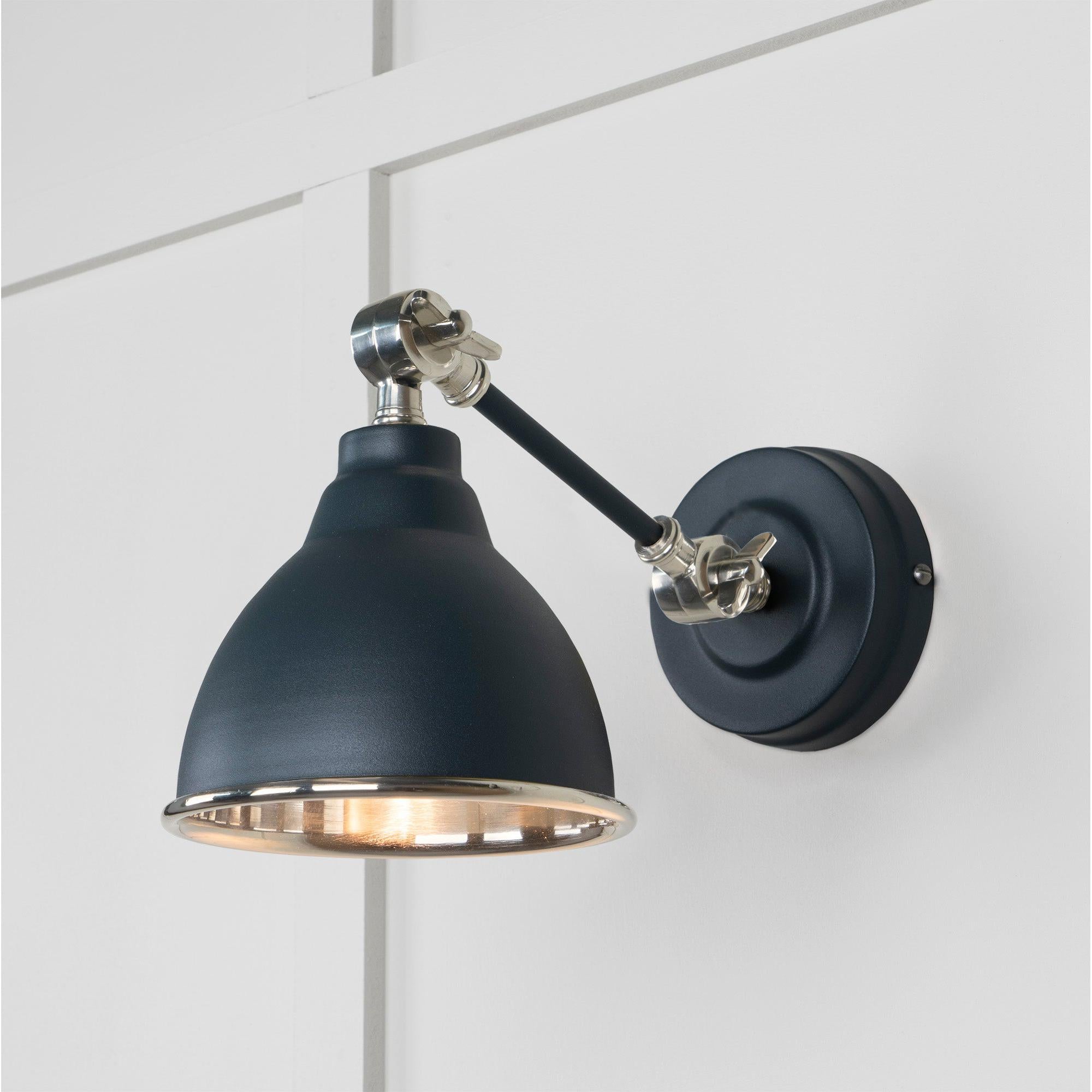 Smooth Nickel Brindley Wall Light in Soot | From The Anvil - Wall Lights - From The Anvil - Yester Home