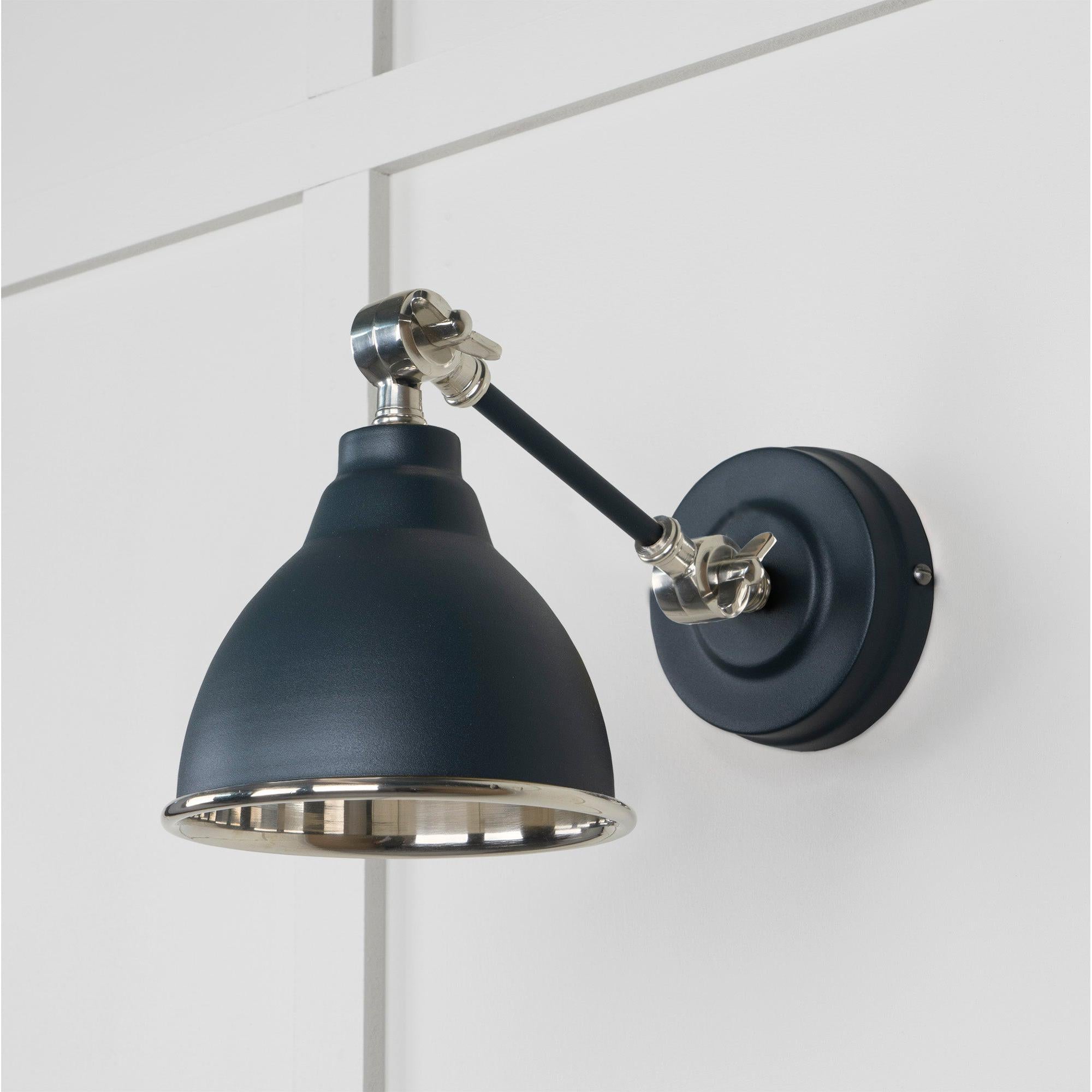 Smooth Nickel Brindley Wall Light in Soot | From The Anvil - Wall Lights - From The Anvil - Yester Home