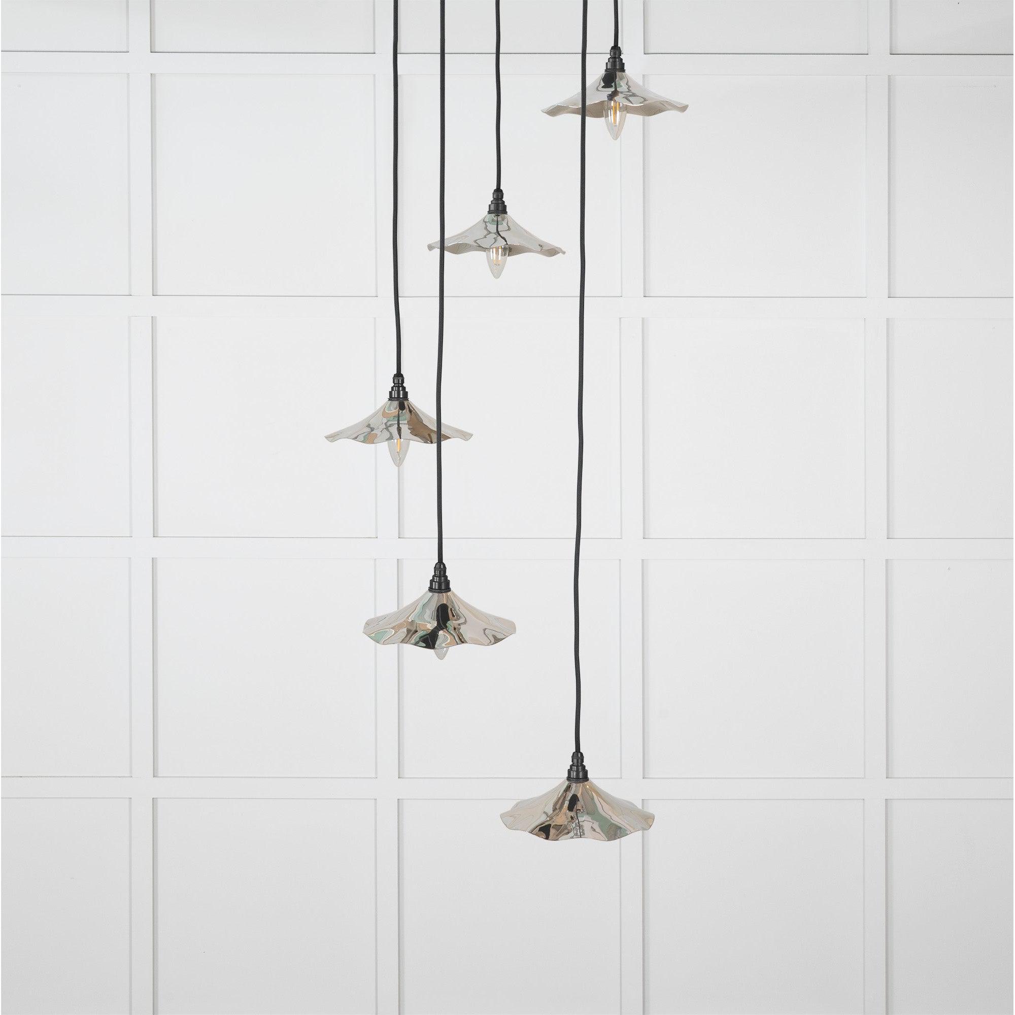 Smooth Nickel Flora Cluster Pendant | From The Anvil-Cluster Pendants-Yester Home