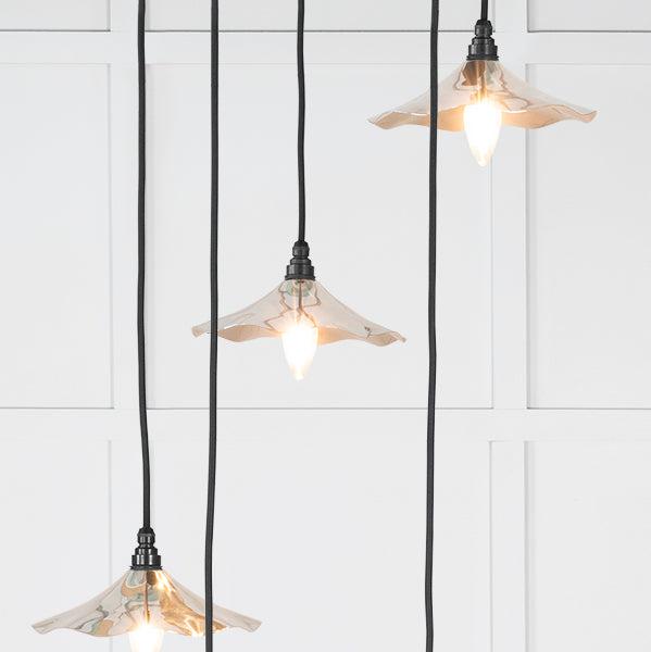Smooth Nickel Flora Cluster Pendant | From The Anvil-Cluster Pendants-Yester Home