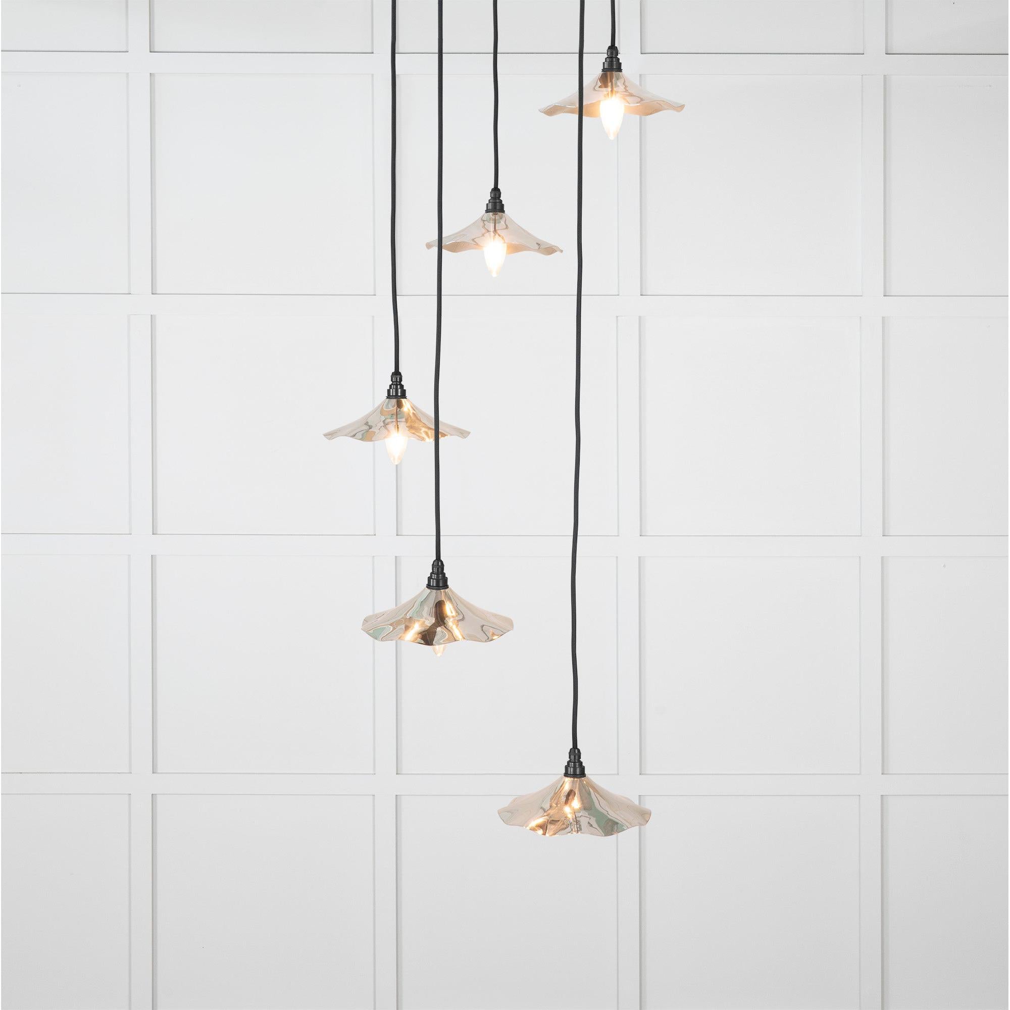 Smooth Nickel Flora Cluster Pendant | From The Anvil - Cluster Pendants - From The Anvil - Yester Home
