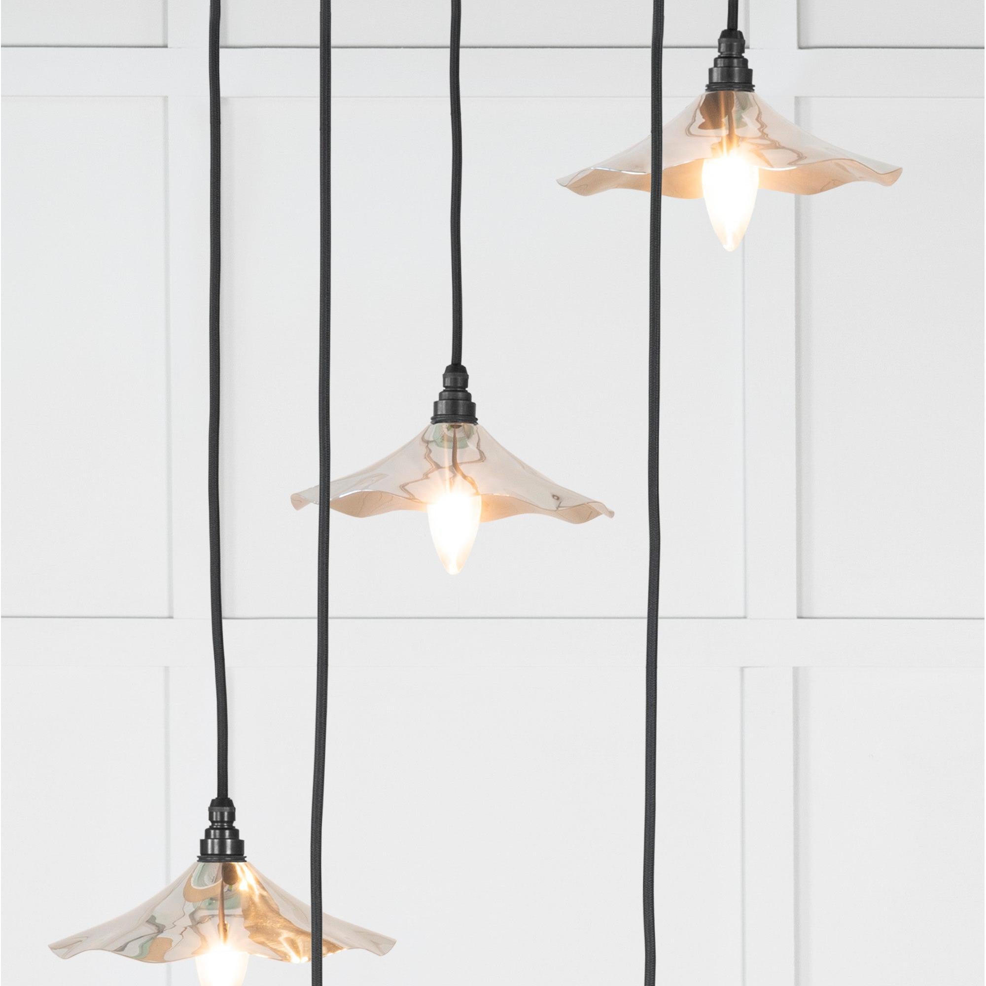 Smooth Nickel Flora Cluster Pendant | From The Anvil - Cluster Pendants - From The Anvil - Yester Home