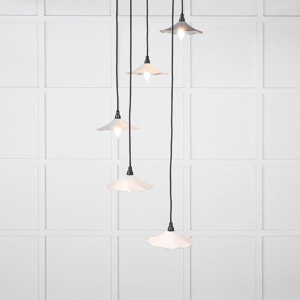 Smooth Nickel Flora Cluster Pendant in Birch | From The Anvil-Cluster Pendants-Yester Home