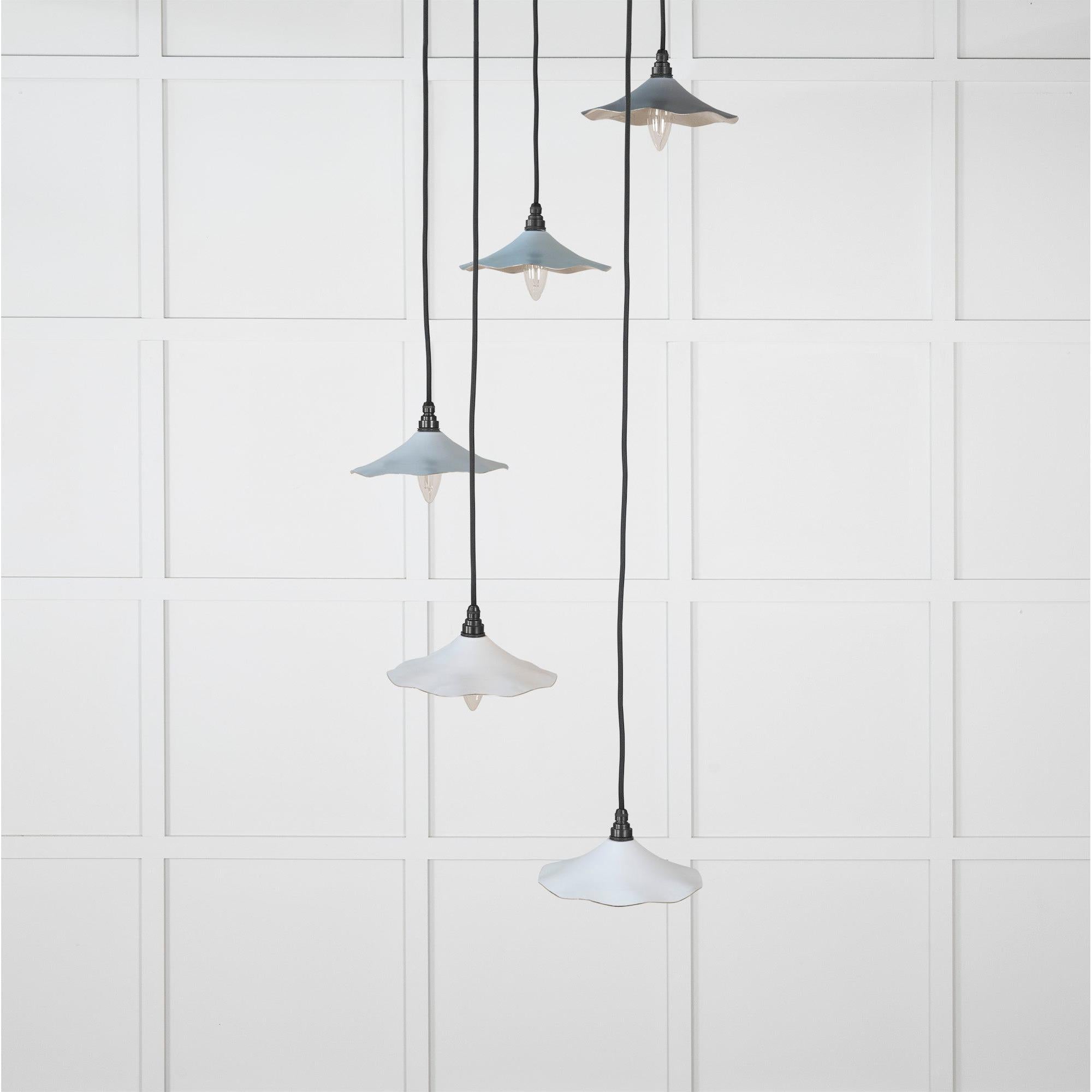 Smooth Nickel Flora Cluster Pendant in Birch | From The Anvil - Cluster Pendants - From The Anvil - Yester Home
