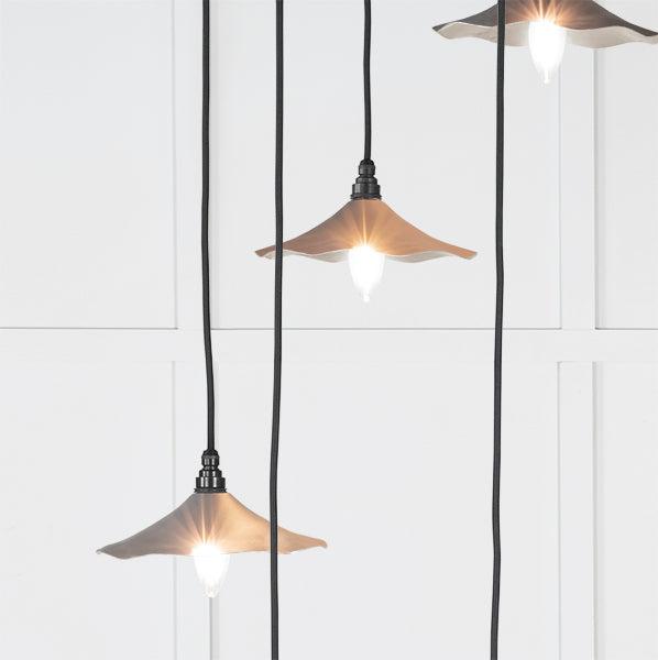 Smooth Nickel Flora Cluster Pendant in Bluff | From The Anvil-Cluster Pendants-Yester Home