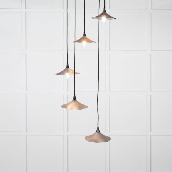 Smooth Nickel Flora Cluster Pendant in Bluff | From The Anvil
