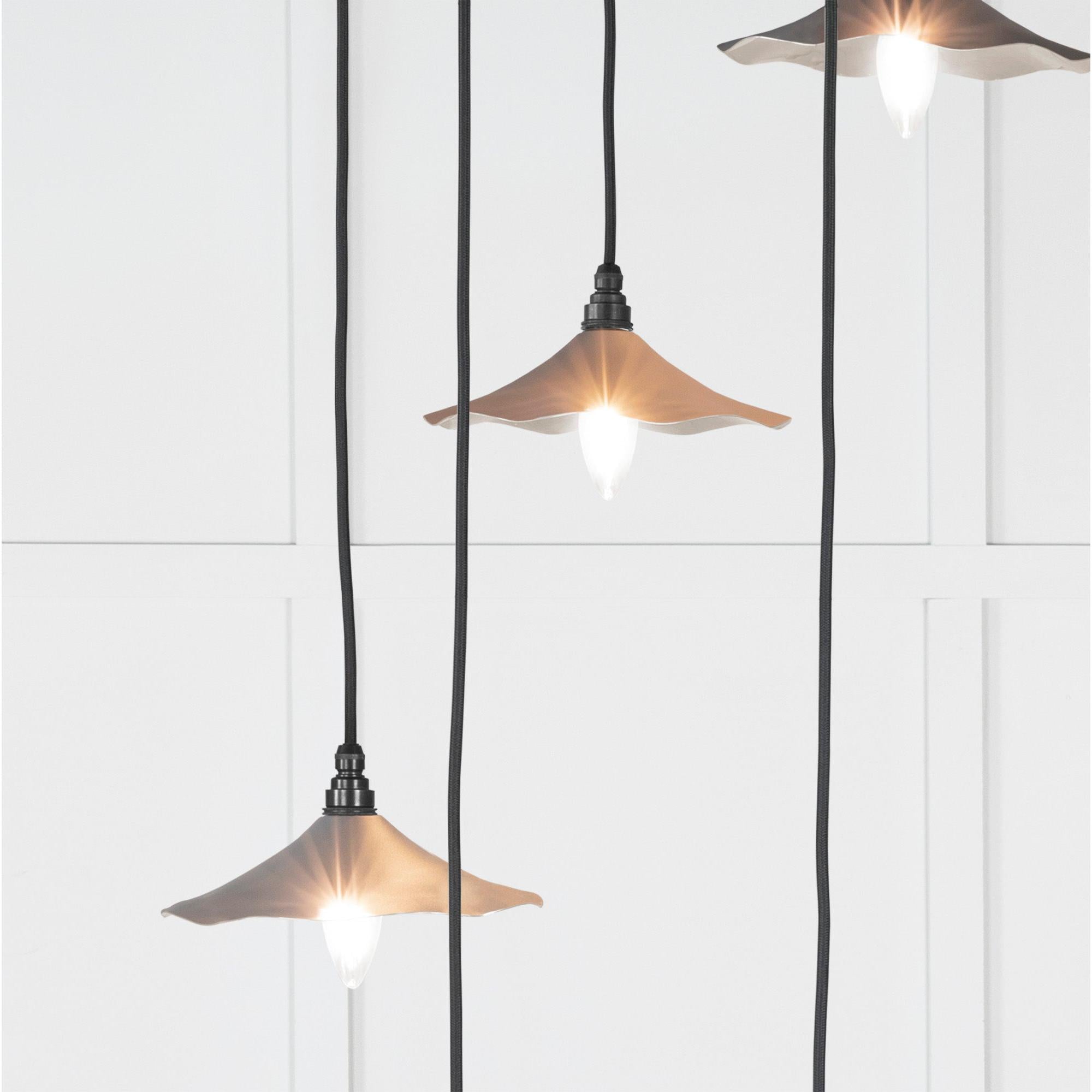 Smooth Nickel Flora Cluster Pendant in Bluff | From The Anvil - Cluster Pendants - From The Anvil - Yester Home