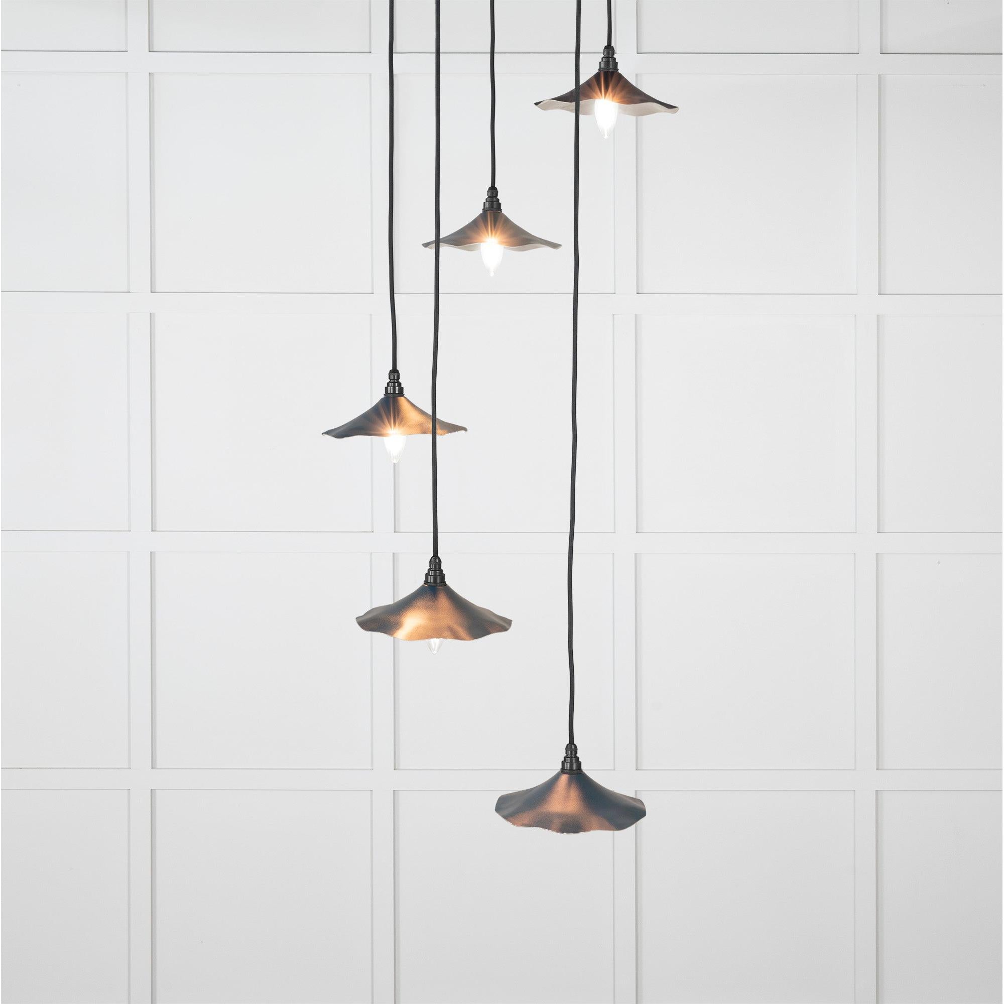 Smooth Nickel Flora Cluster Pendant in Dusk | From The Anvil - Cluster Pendants - From The Anvil - Yester Home