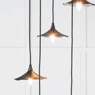 Smooth Nickel Flora Cluster Pendant in Elan Black | From The Anvil-Cluster Pendants-Yester Home