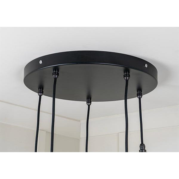 Smooth Nickel Flora Cluster Pendant in Elan Black | From The Anvil-Cluster Pendants-Yester Home