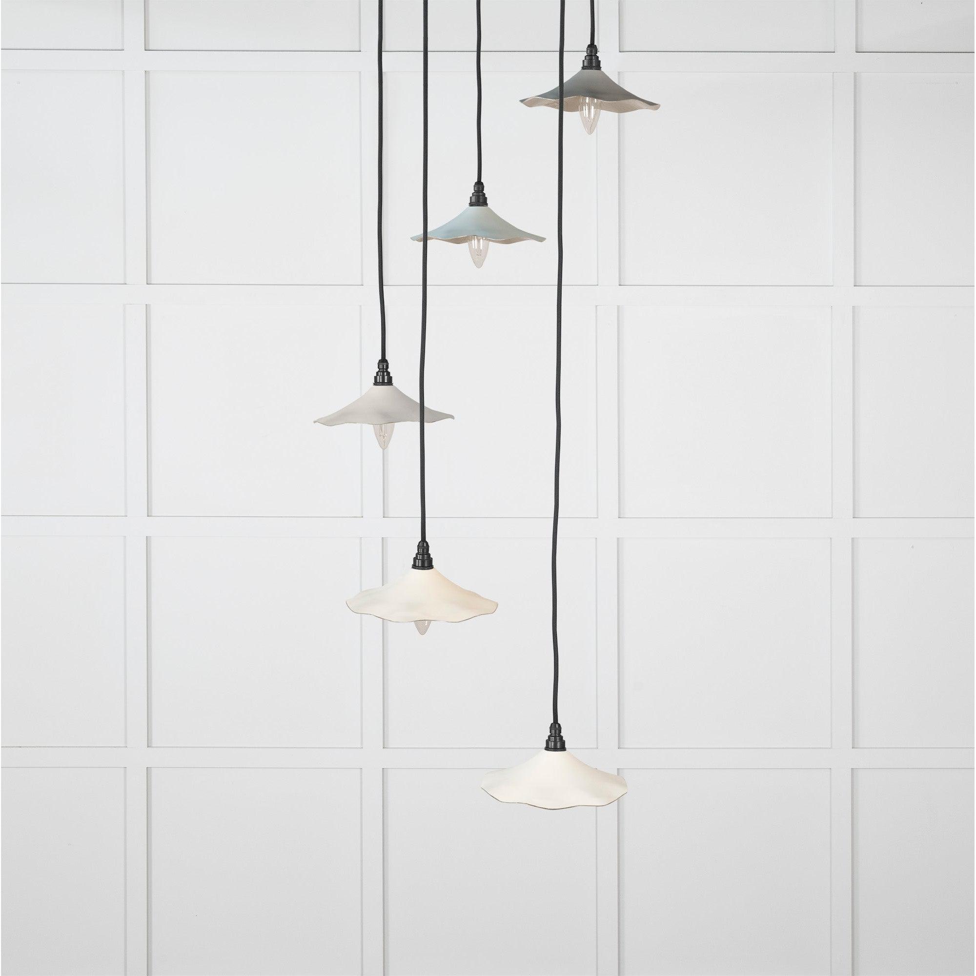 Smooth Nickel Flora Cluster Pendant in Teasel | From The Anvil-Cluster Pendants-Yester Home