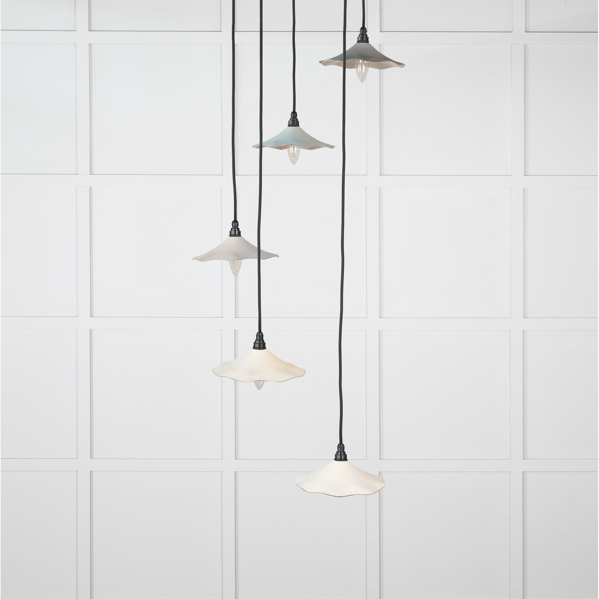 Smooth Nickel Flora Cluster Pendant in Teasel | From The Anvil - Cluster Pendants - From The Anvil - Yester Home