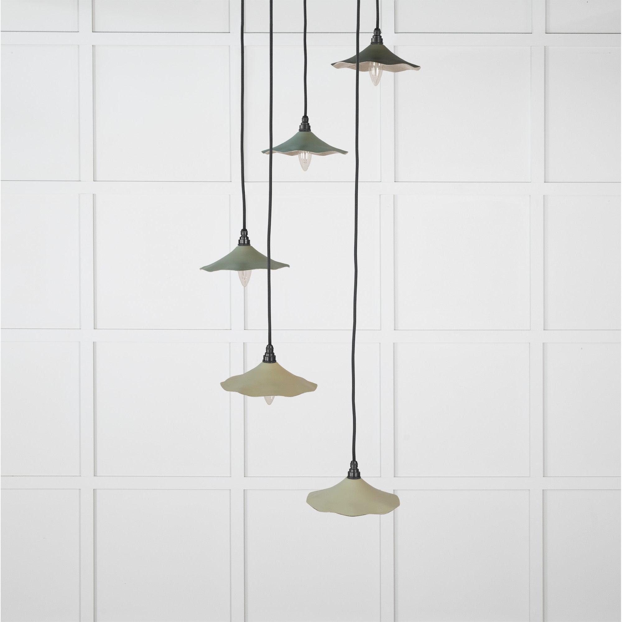 Smooth Nickel Flora Cluster Pendant in Tump | From The Anvil-Cluster Pendants-Yester Home