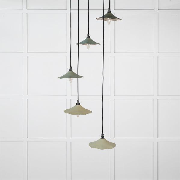 Smooth Nickel Flora Cluster Pendant in Tump | From The Anvil-Cluster Pendants-Yester Home
