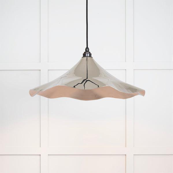 Smooth Nickel Flora Pendant | From The Anvil-Ceiling Pendants-Yester Home