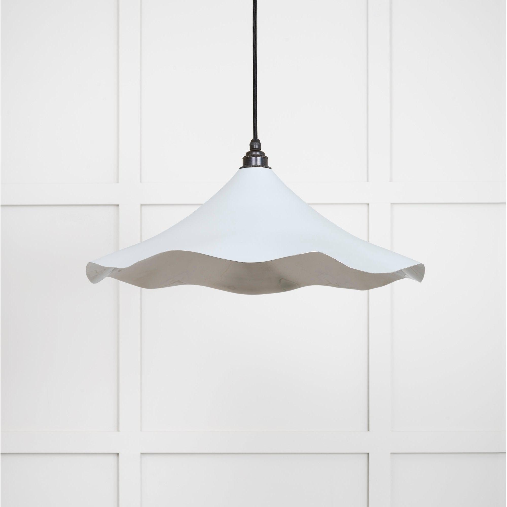 Smooth Nickel Flora Pendant in Birch | From The Anvil-Ceiling Pendants-Yester Home