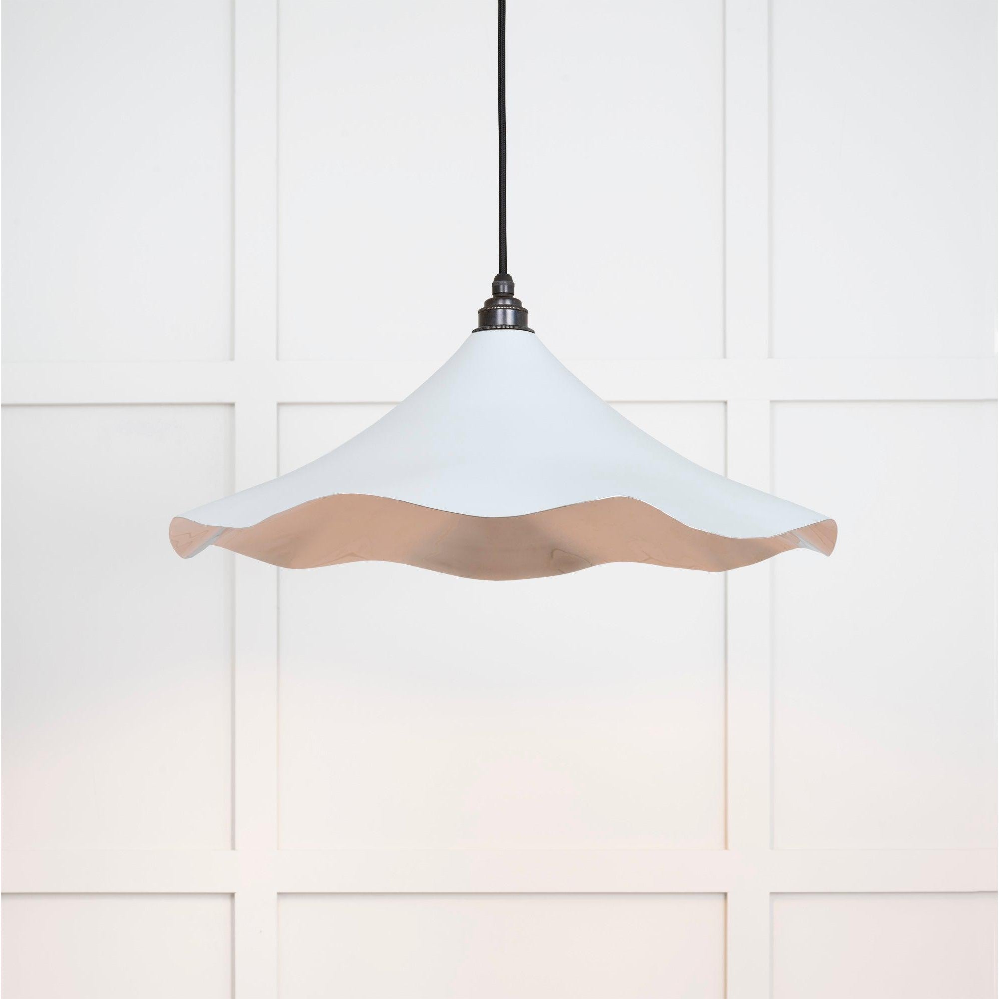 Smooth Nickel Flora Pendant in Birch | From The Anvil-Ceiling Pendants-Yester Home