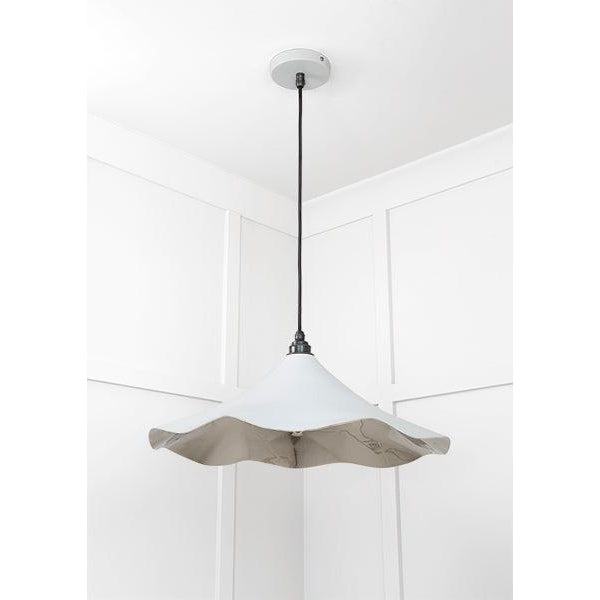 Smooth Nickel Flora Pendant in Birch | From The Anvil