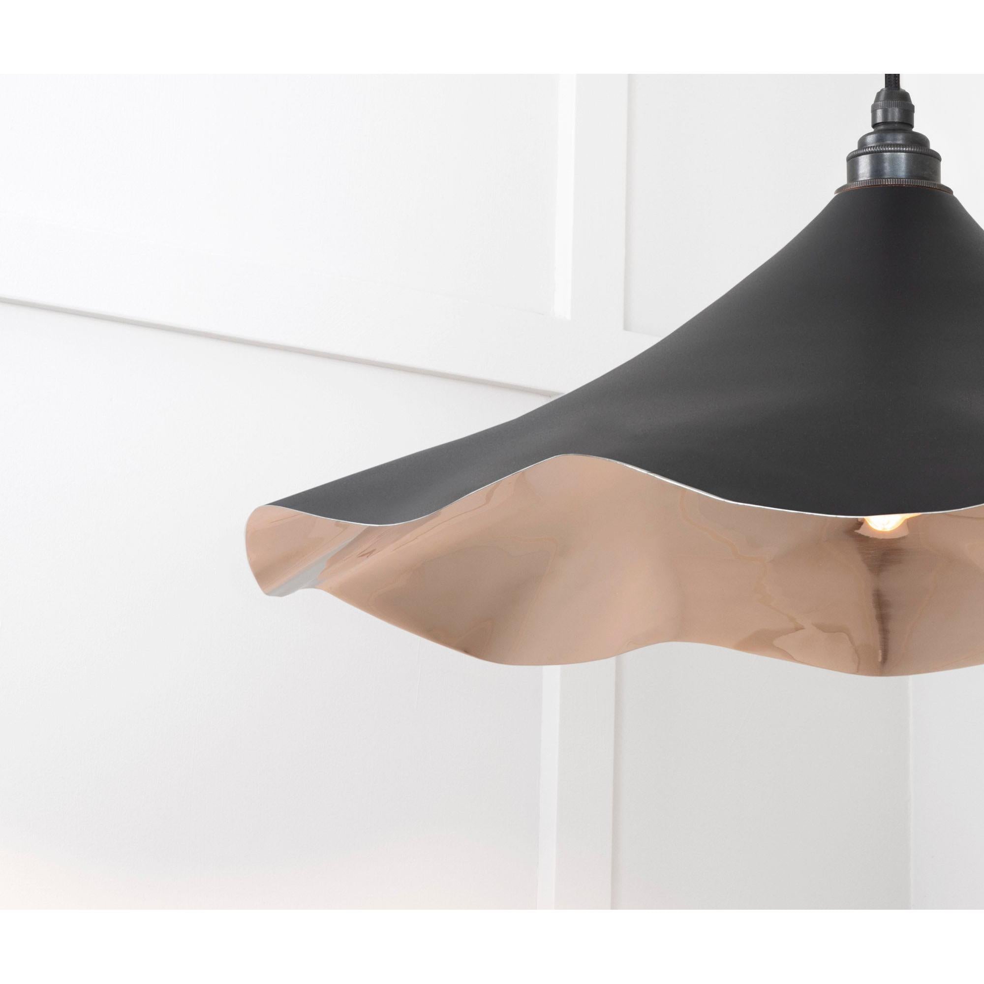 Smooth Nickel Flora Pendant in Elan Black | From The Anvil - Ceiling Lights - From The Anvil - Yester Home
