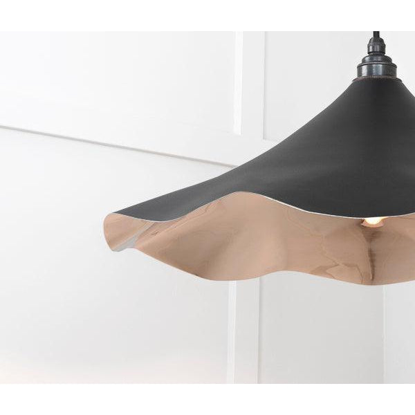 Smooth Nickel Flora Pendant in Elan Black | From The Anvil-Ceiling Pendants-Yester Home