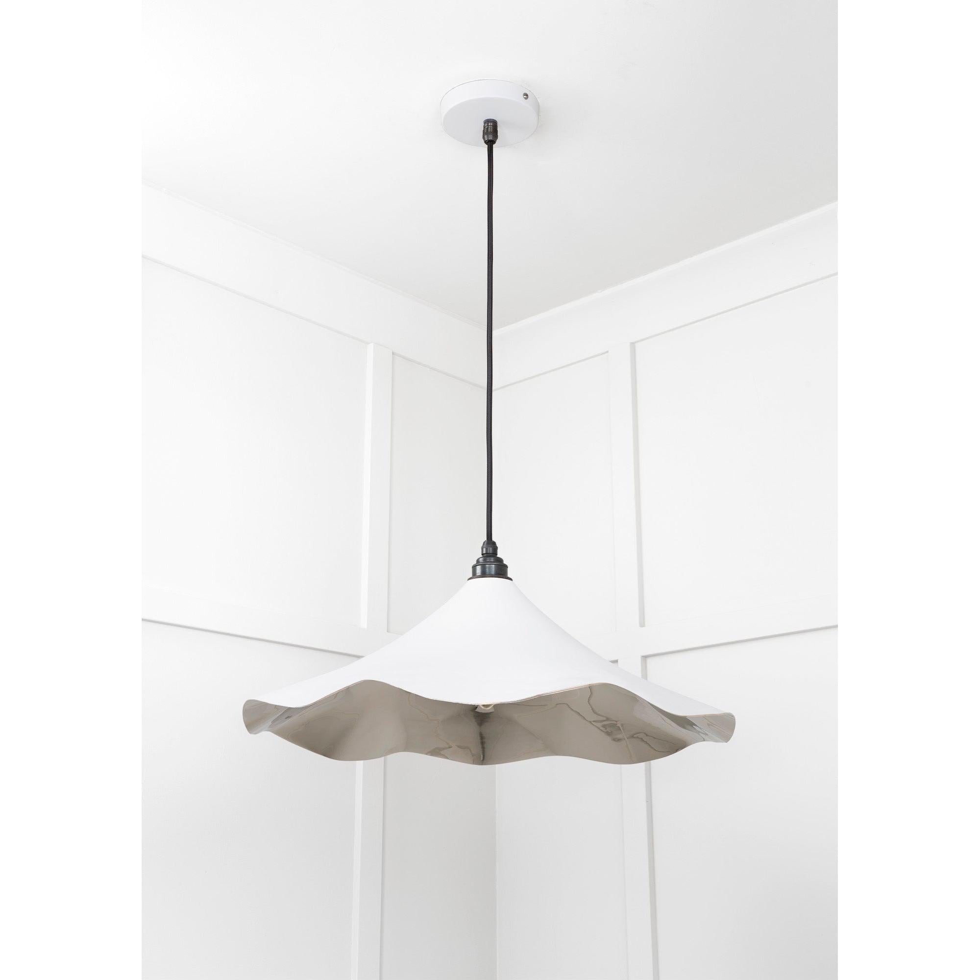 Smooth Nickel Flora Pendant in Flock | From The Anvil - Ceiling Lights - From The Anvil - Yester Home
