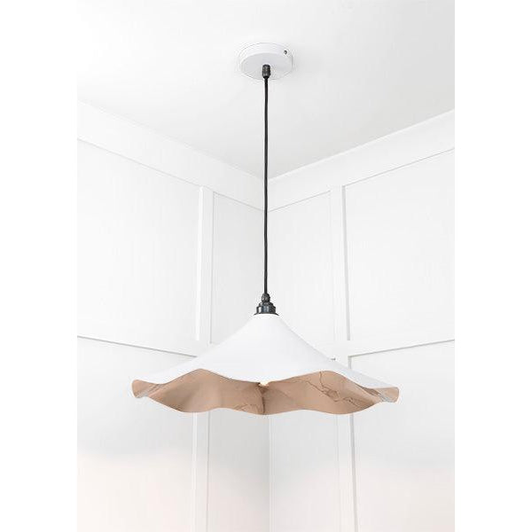 Smooth Nickel Flora Pendant in Flock | From The Anvil-Ceiling Pendants-Yester Home