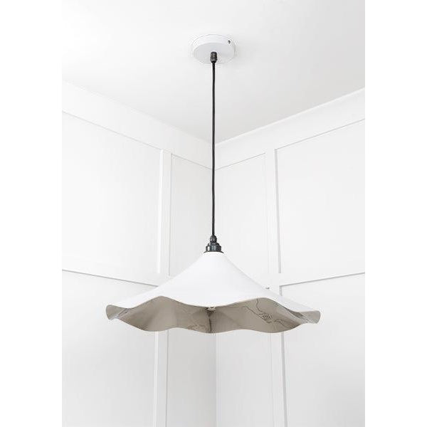 Smooth Nickel Flora Pendant in Flock | From The Anvil-Ceiling Pendants-Yester Home